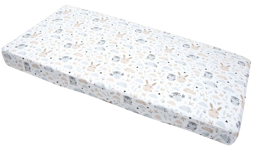 Spannbettlaken für Kinderbett, Spannbettuch, 60x120cm, Baumwolle, Lichtung