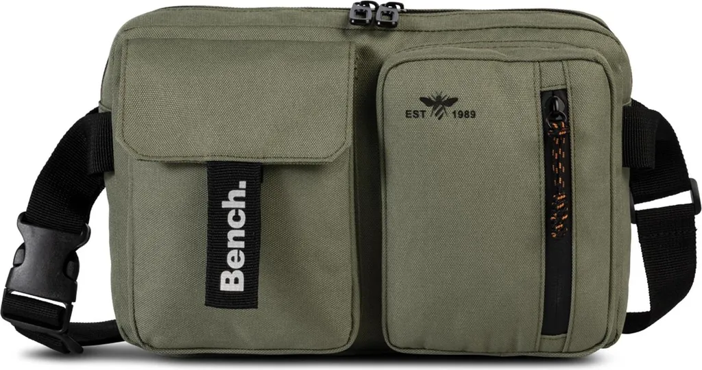 Sacoche Bench Utility Olive Green en toile résistante avec bandoulière