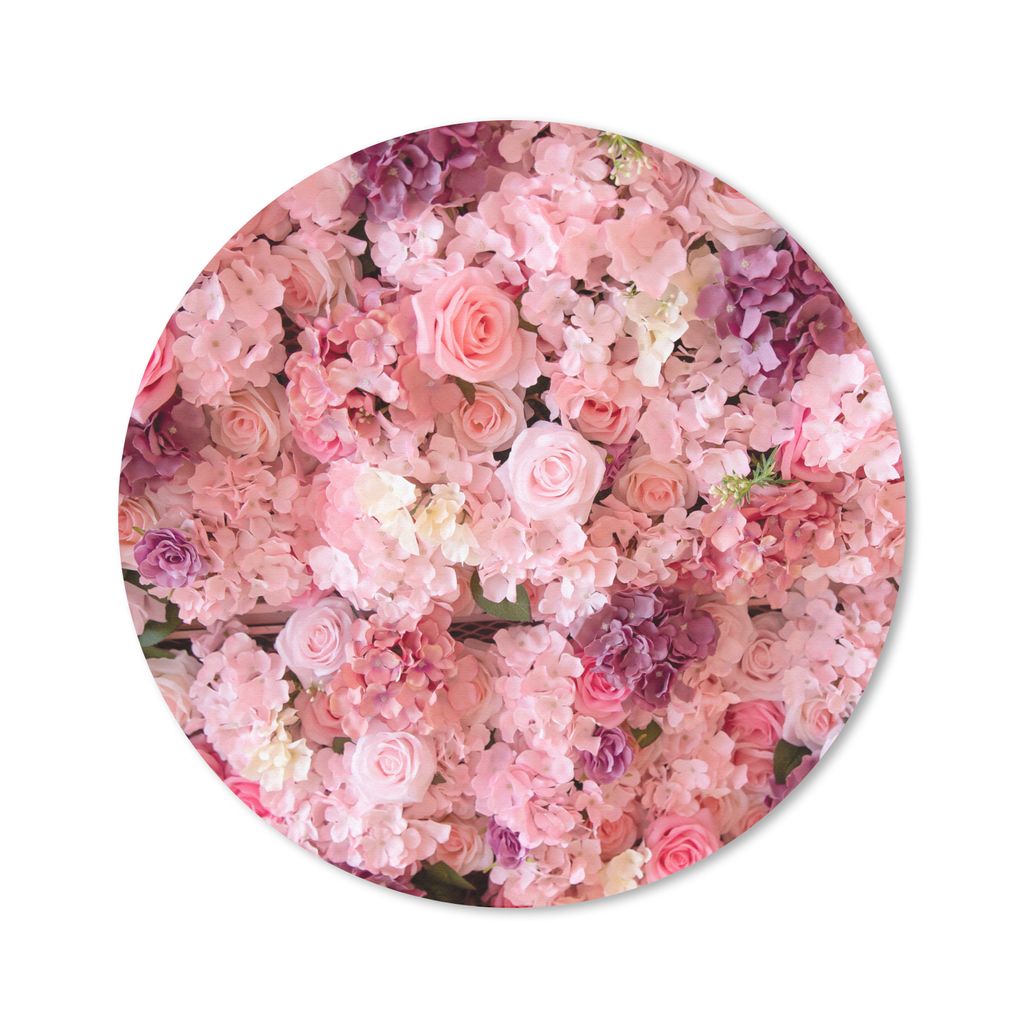 MuchoWow Mauspad Mousepad Blumen - Rosa - Rosen 20x20 cm - Mousepads - Maus Mat - Pad - Mausunterlage - Schreibtischmatte