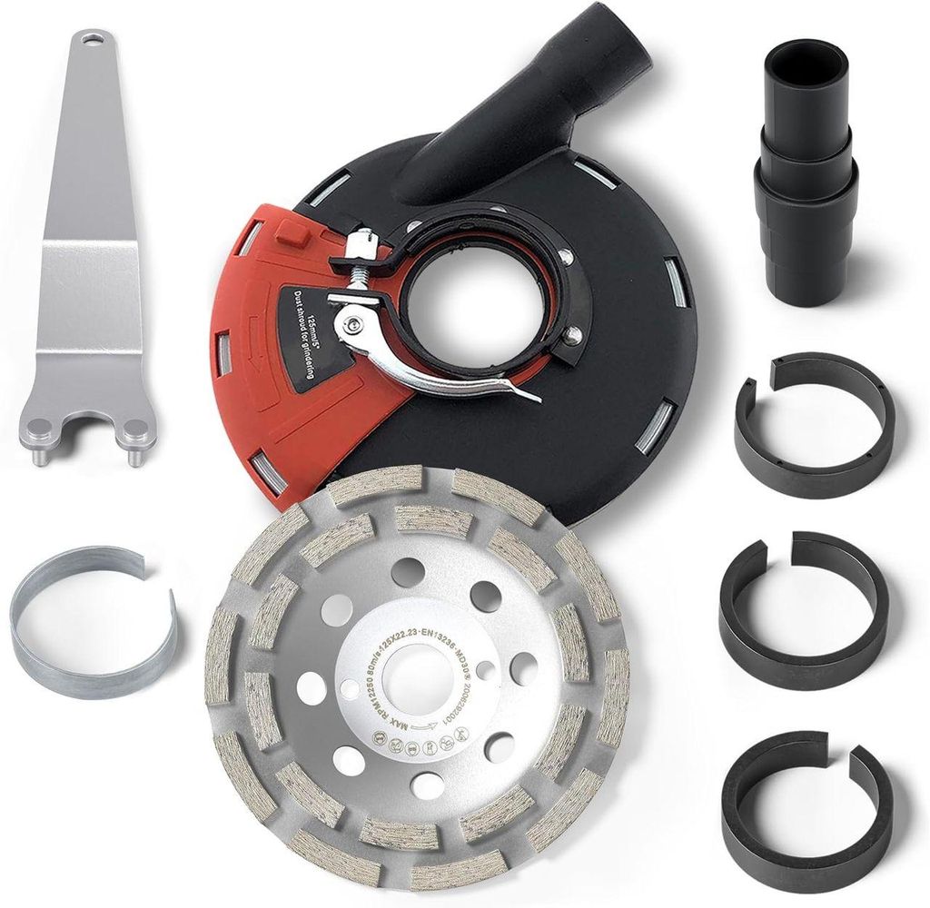 PRODIAMANT Absaughaube für 125mm Winkelschleifer Set mit Produktbild 