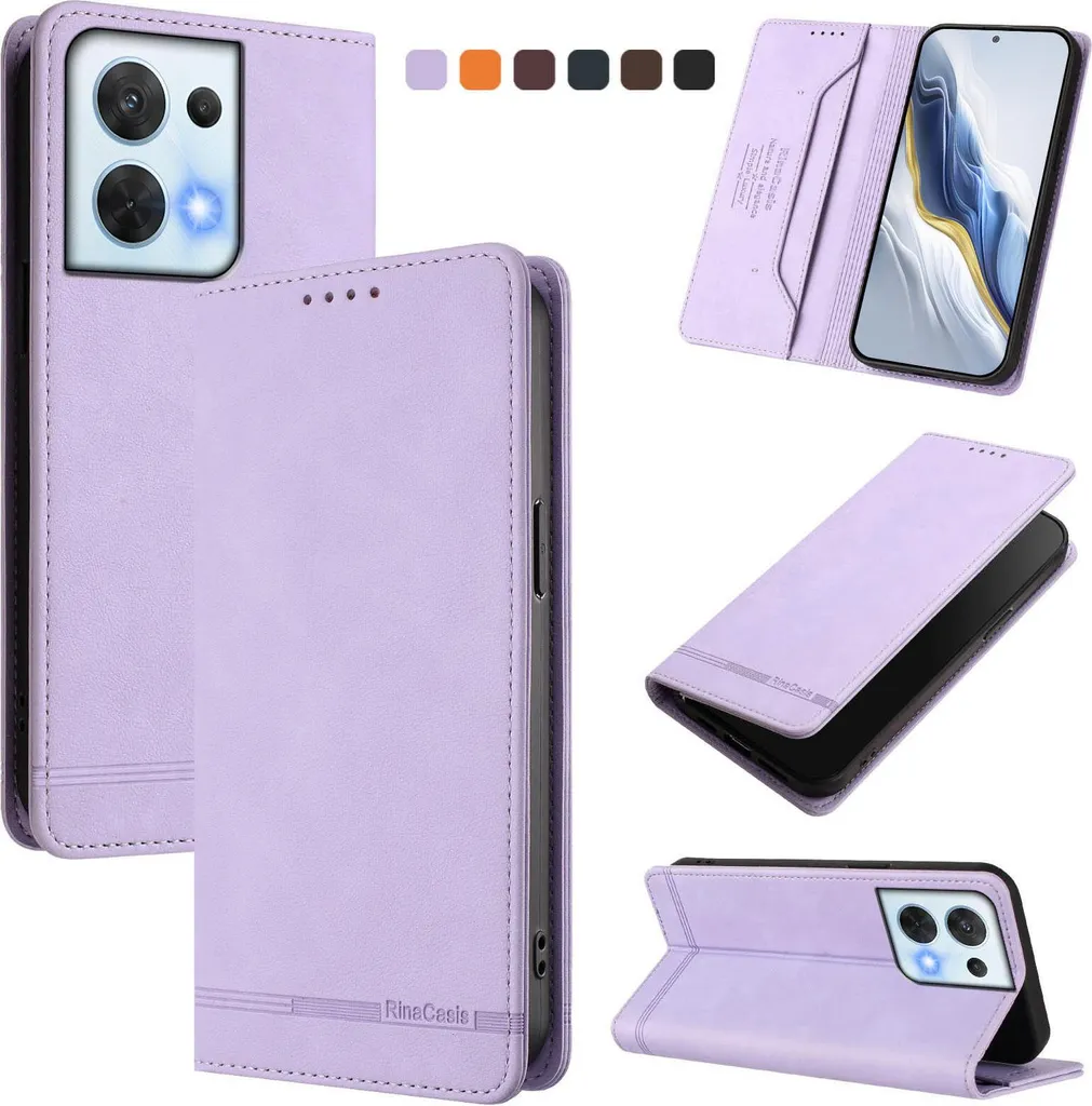 IDEWEI Custodia e cover per OPPO Reno 8T 5G Custodia a portafoglio in pelle con supporto per OPPO Reno 8T 5G Custodia magnetica retrò per telefono custodia con slot per schede