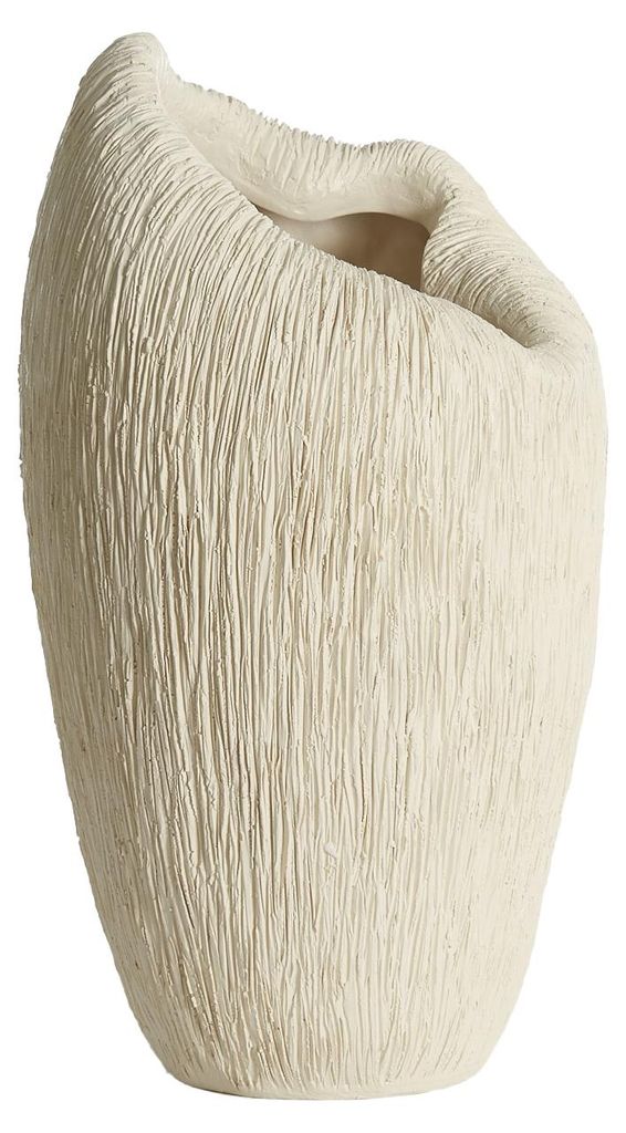 Light & Living Vase DENISA Kunststoff Creme – 28x26,5x50 cm