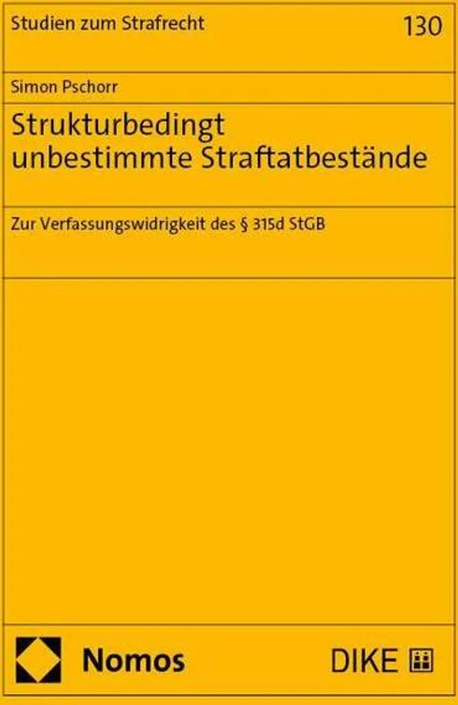 Livre de Droit : Strukturbedingt unbestimmte Straftatbestände en Allemand