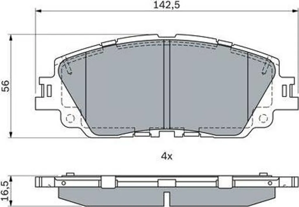 Plaquettes de frein BOSCH 0986424899 d'origine pour frein à disque arrière