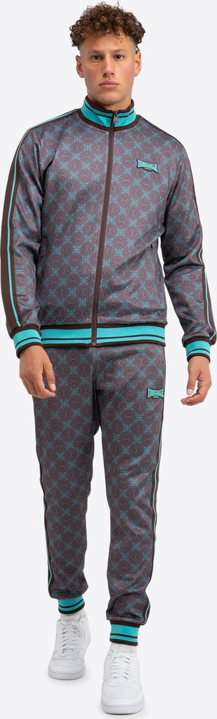 Herren Trainingsanzug schmale Passform BEFORE 8 Brown/Turquoise XL Lonsdale