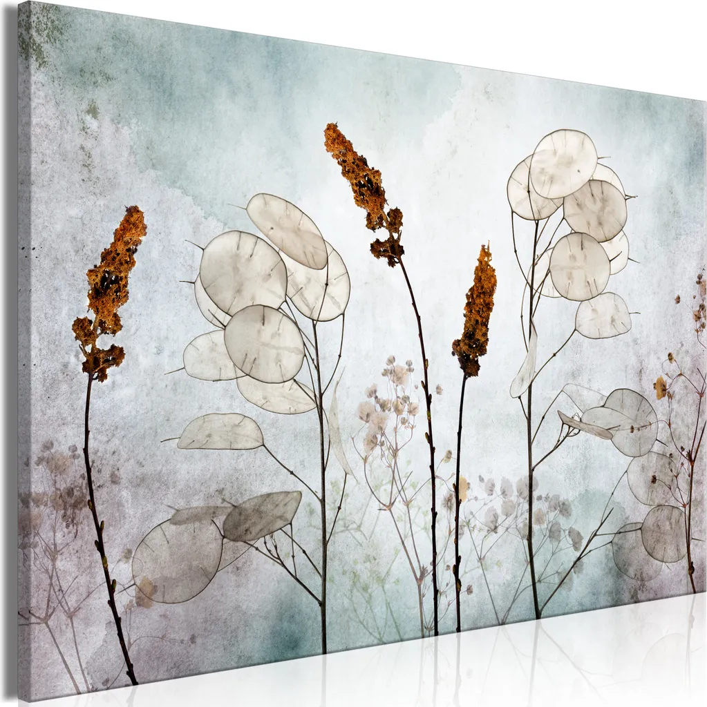 Tableau moderne b-C-0811-b-a 120x80 cm Impression Feuille d'Argent Nature