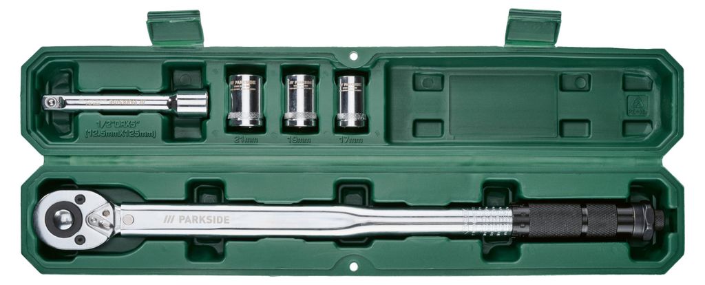 PARKSIDE Drehmomentschlüssel 1/2 Zoll Steckschlüssel Set Produktbild 