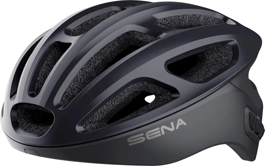 Casque vélo intelligent Sena R1 Intercom Bluetooth Noir Mat Sport M 59cm