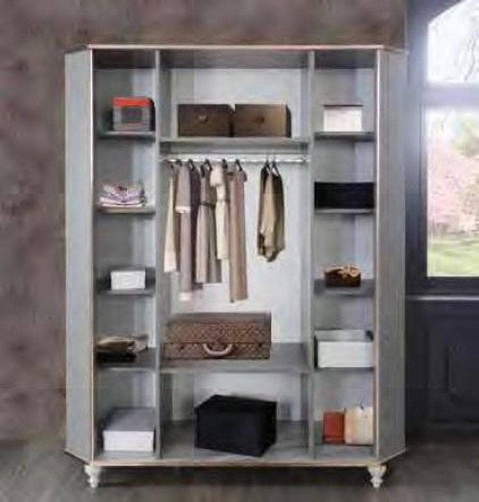 Jugendzimmer Set Bett Kleiderschrank Nachttisch Kommode mit Spiegel Möbel 4tlg