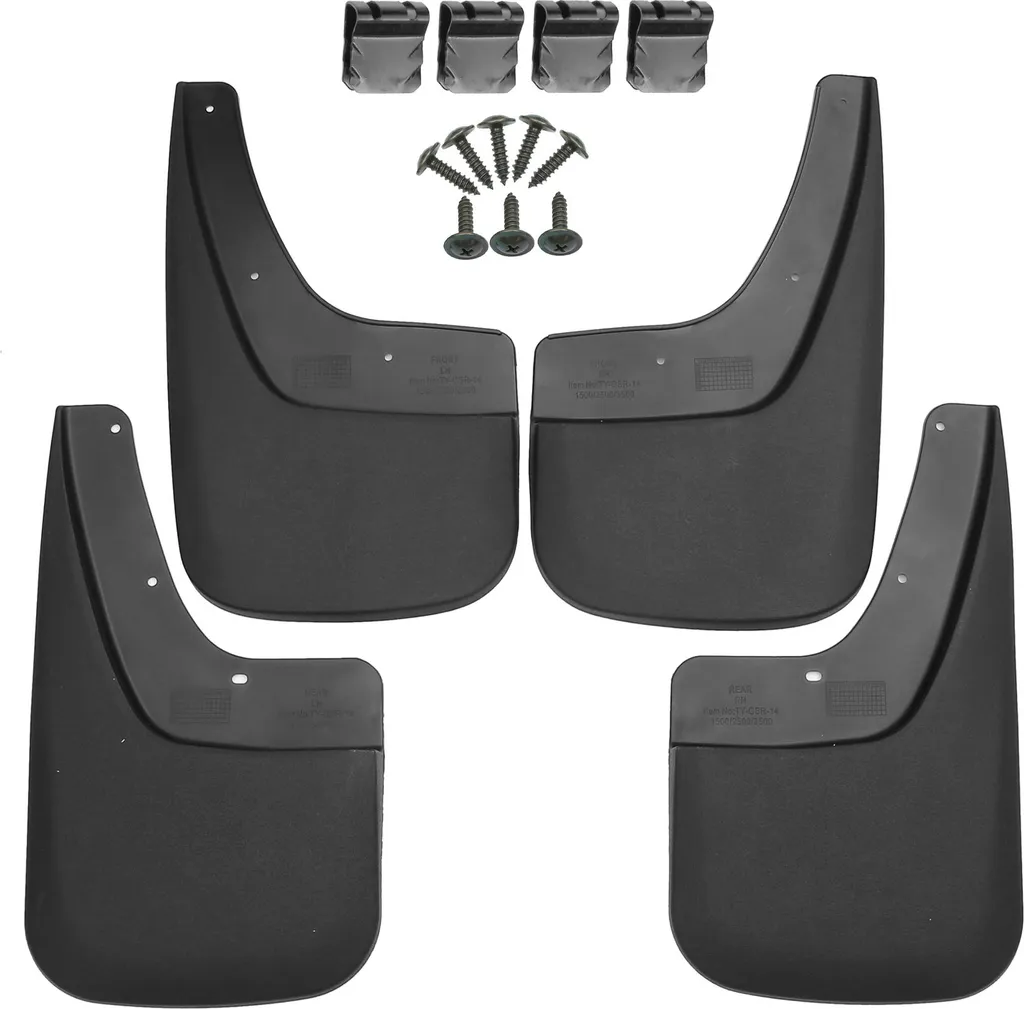 Volets Éclaboussure GMC pour Route et Off-road - Kit Complet Noir 16 pcs - 2