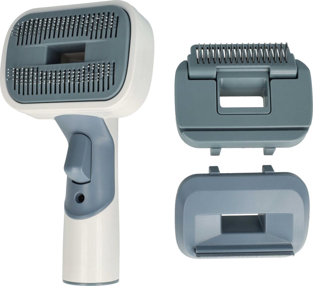 vhbw 2-in-1 Tierhaar-Bürste kompatibel mit Rowenta Silence Force Cyclonic RO 801/802/804 Staubsauger - Für 32mm Rundanschluss, Selbstreinigend