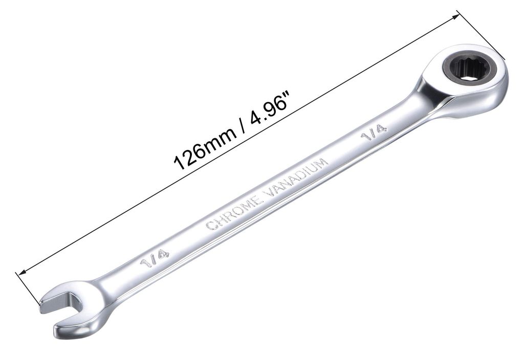 1/4 Inch Ratschen Kombinationsschlš¹ssel 12 Punkte Ratschenkasten SAE 72 Z?hne Schraubenschlš¹sselwerkzeuge Cr-V