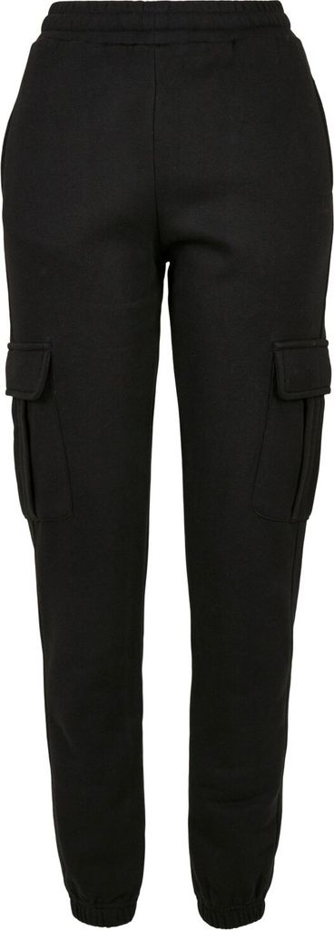 Urban Classics Stoffhose Damen Ladies High Waist Cargo Sweat Pants schwarz L
