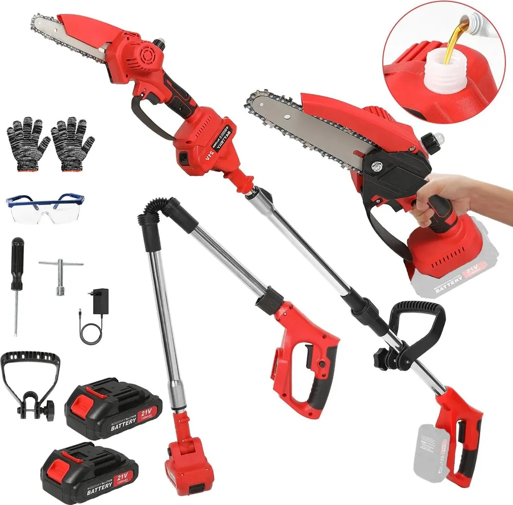 Pack ébrancheur 15 cm sans fil compatible 18V avec double batterie lithium