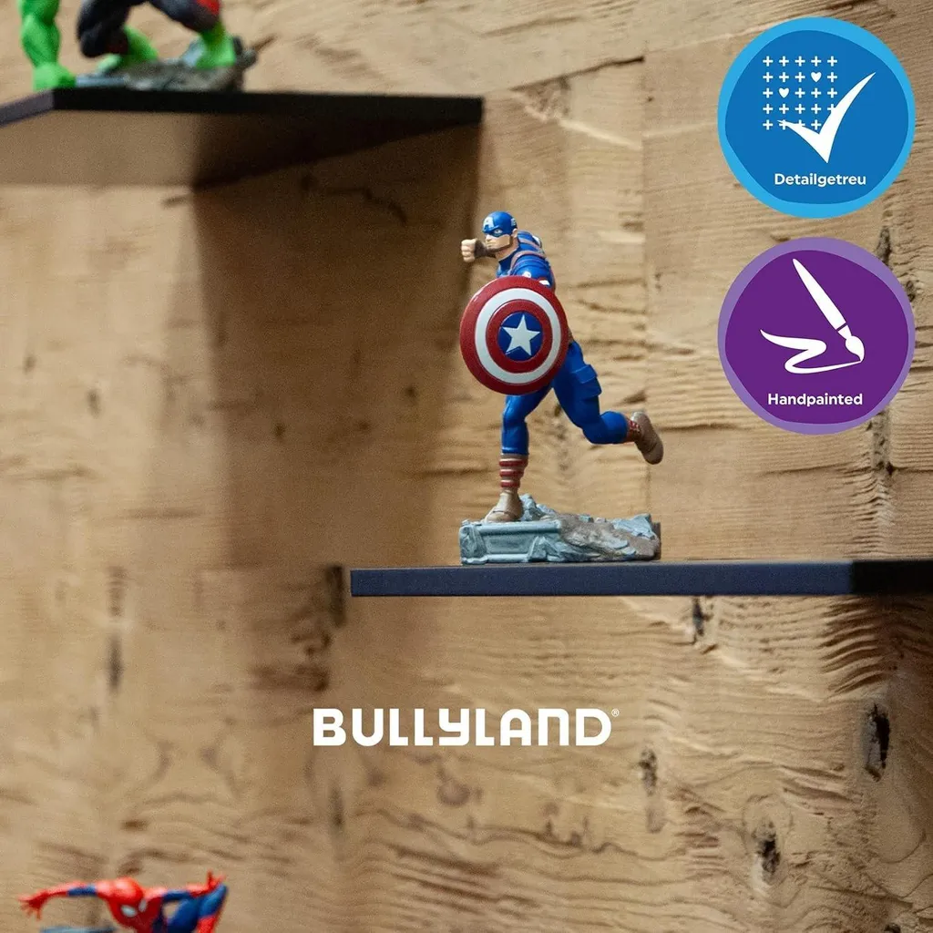 Figurine Captain America 11 cm Finition Premium avec Bouclier Marvel