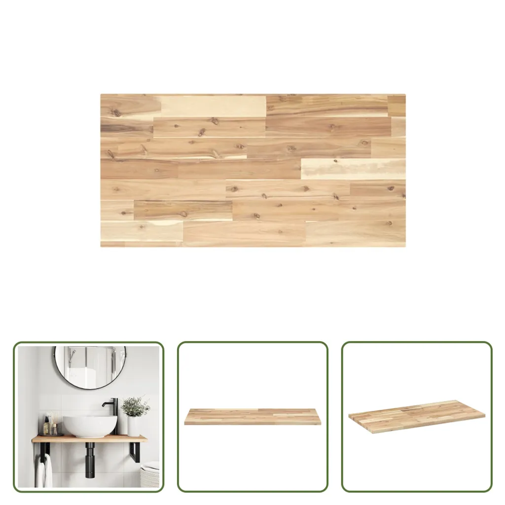 Piano di Servizio 100x40x2 Acacia Massiccia | Top Legno Naturale Living Store