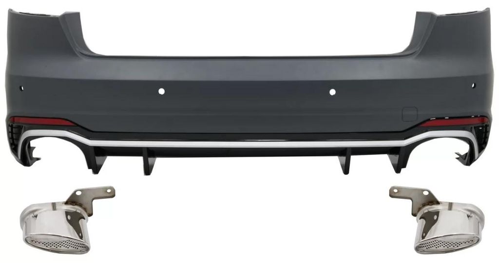 Achterbumper voor AUDI A4 B9 8W, modeljaren 2016-2018, Productafbeelding 