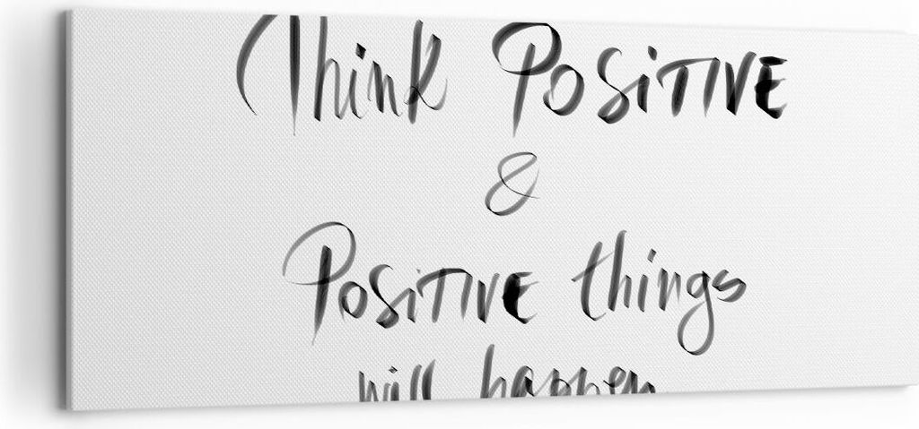 Bild auf Leinwand - Leinwandbild - Einteilig - Motto Gedanke positiv - 120x50cm - Wand Bild - Wanddeko - Wandbilder - Leinwanddruck - Bilder - Wand...