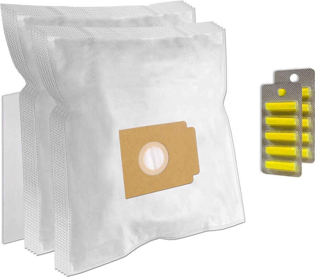 SET 10 Staubsaugerbeutel + 10 Duft + Filter für EIO 1600, CH 271, ATE 97, Öko Lux, .549735, Futura 2, BS 8211, Topo 1800