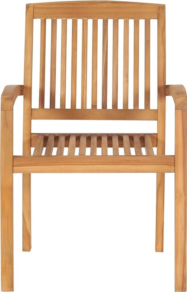 Stabli Möbel Garten-Essstühle 2er-set Stapelbar Teak Massivholz - Gartenstühle CC4808469