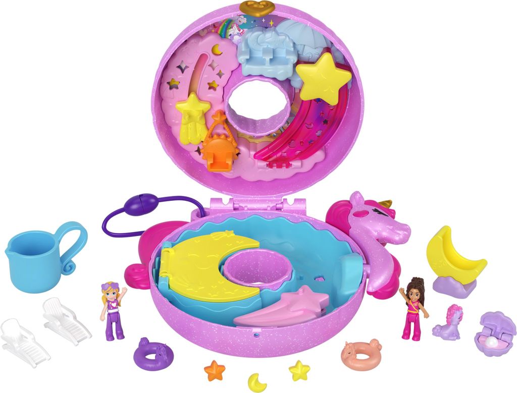 Mattel Polly Pocket Einhorn Poolparty Schatulle