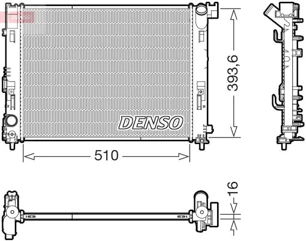 Radiateur de refroidissement moteur pour Nissan Micra V et Renault Clio V