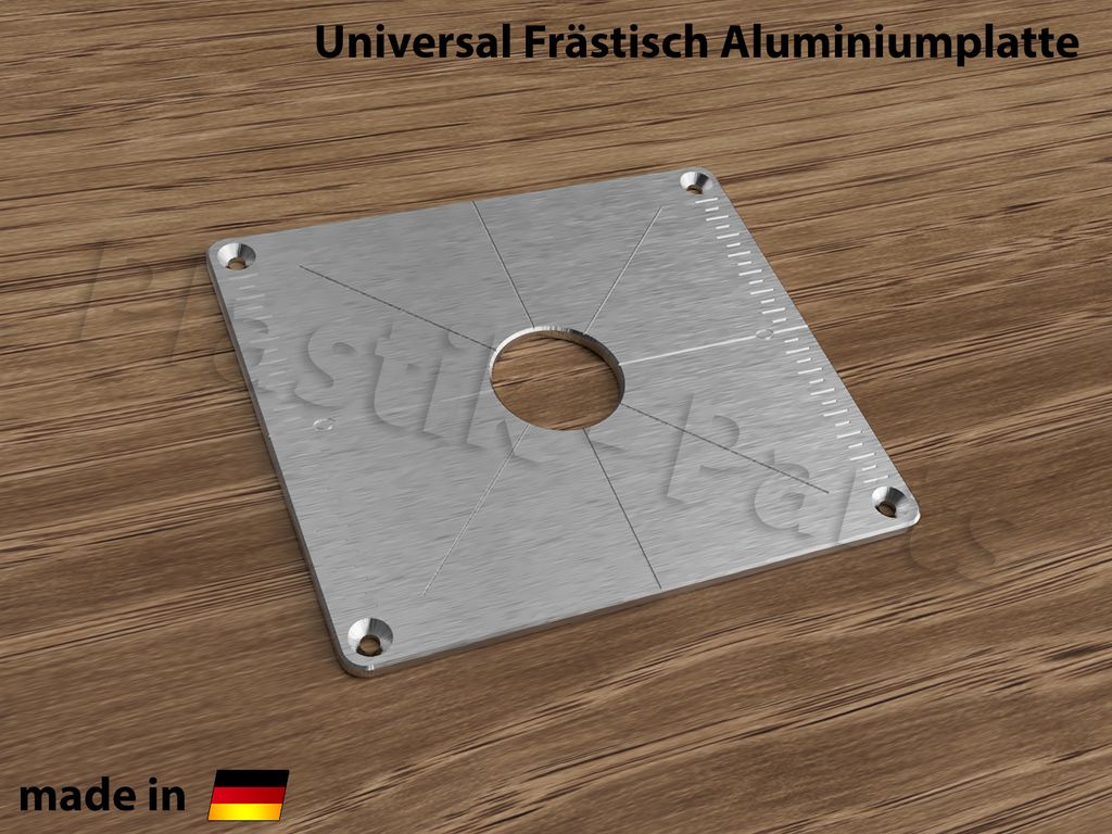 ALU Befestigungsplatte Einlegeplatte für Frästisch Universal Oberfräse UNIVERSAL