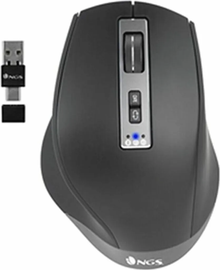 Souris sans fil NGS Blur-RB 3200 DPI noire rechargeable pour PC