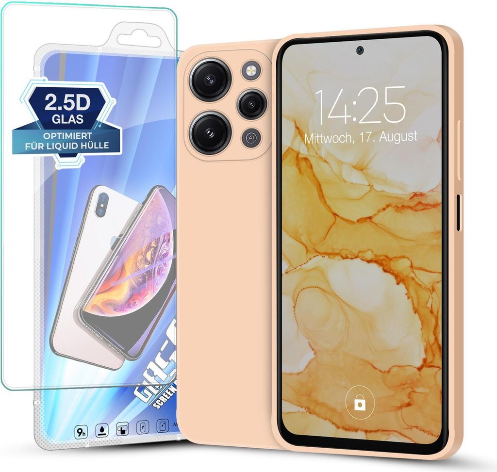 Hülle für Xiaomi Redmi 12 mit 9H Displayglas Displayschutz Produktbild 