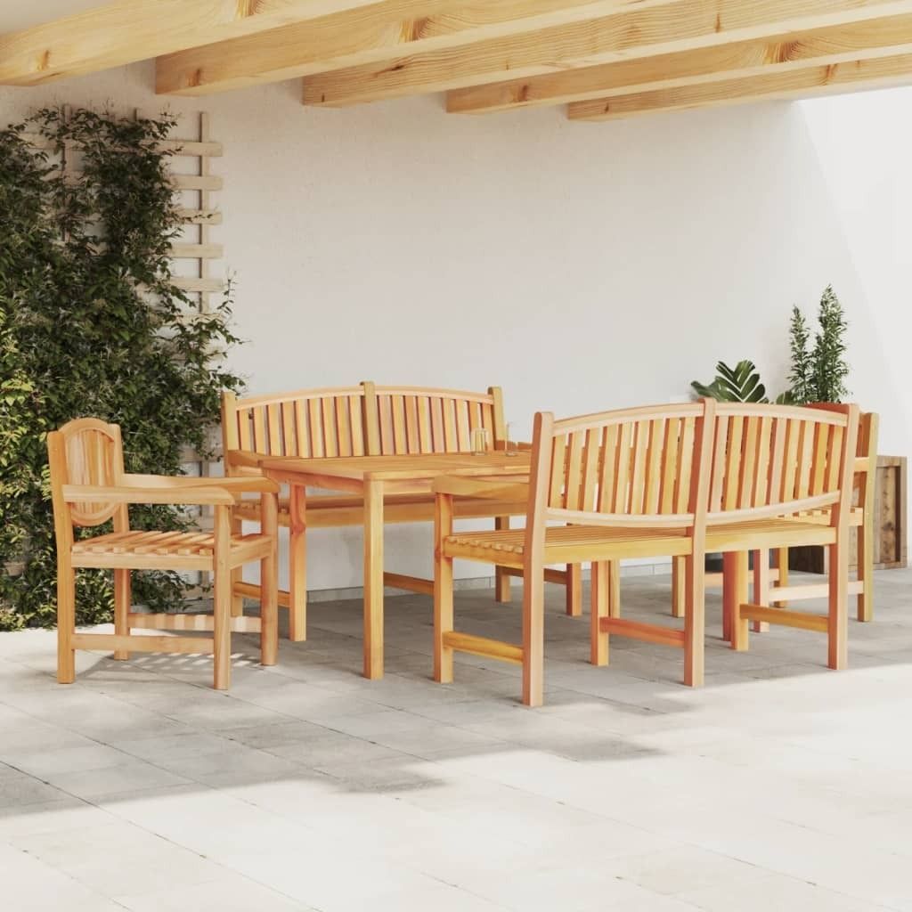 5-tlg. Garten-Essgruppe Massivholz Teak 3157945