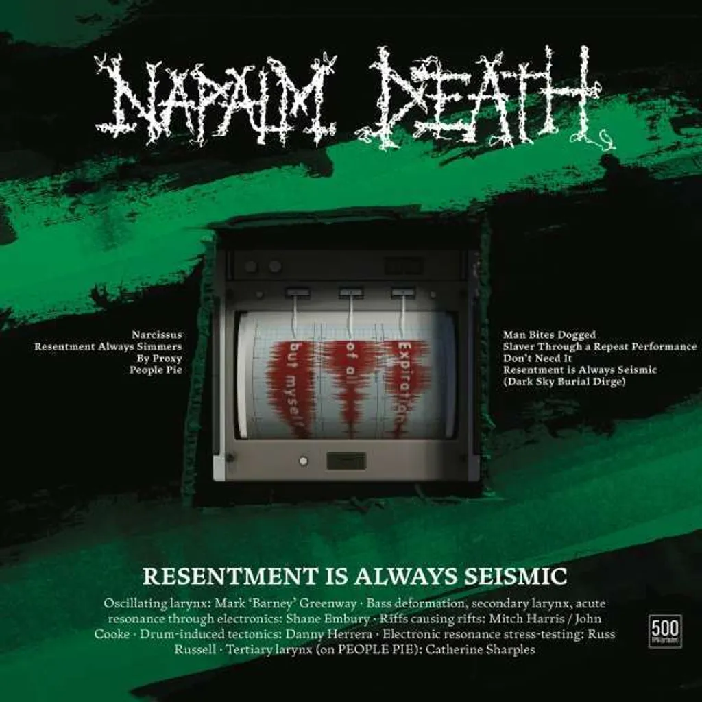 Album CD Napalm Death Resentment Grindcore Édition Collector