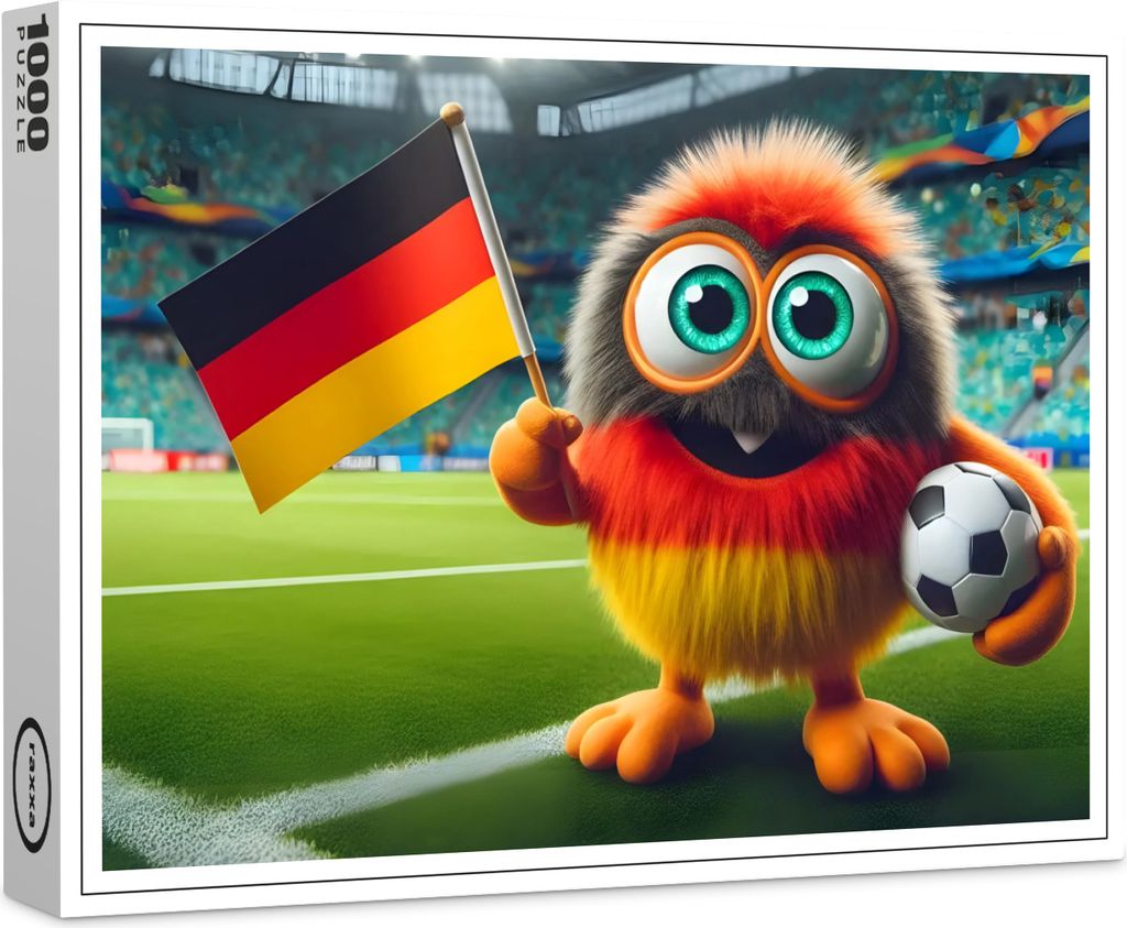 raxxa Premium-Puzzle "Das Deutsche Whimsical Monster der Fußball-EM 2024", 1000 Teile