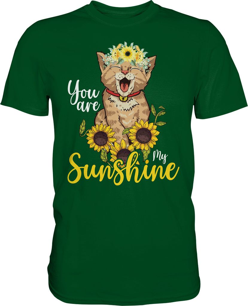 Katzenliebhaber Sonnenblumen Shirt Gärtner Katzen Geschenk Produktbild 