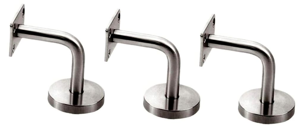 3 Stück Handlaufstützen aus Edelstahl Wandhalterung für Treppengeländer
