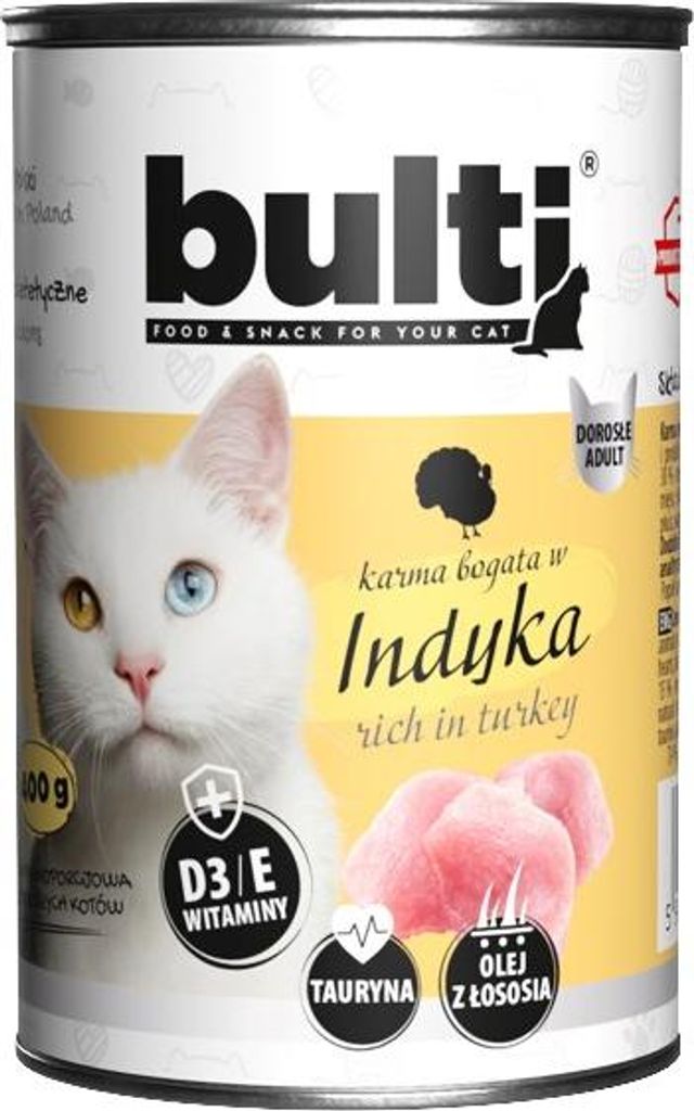 Nasses Katzenfutter BULTI Luncheon Meat reich an Truthahn 400g