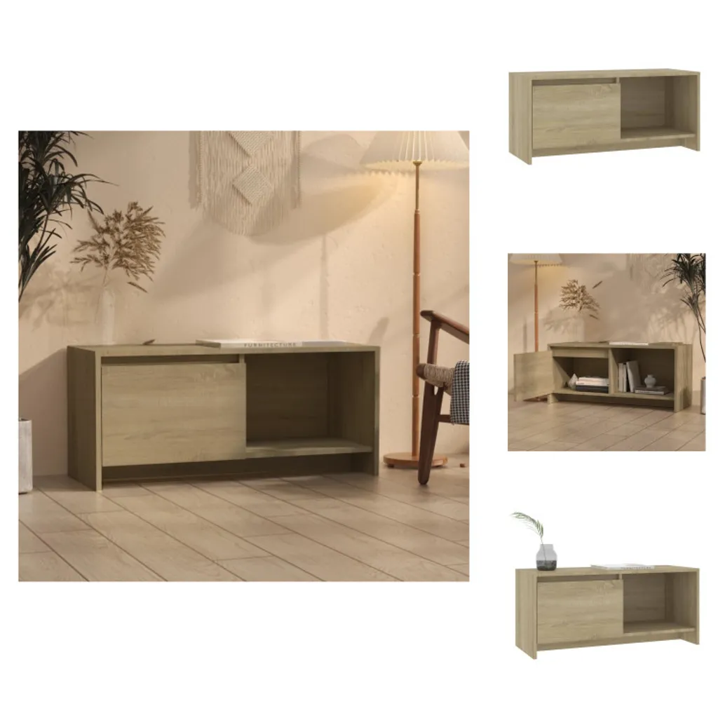 Mobile TV vidaXL Rovere Sonoma 90x35x40 cm | Supporto TV Legno Moderno