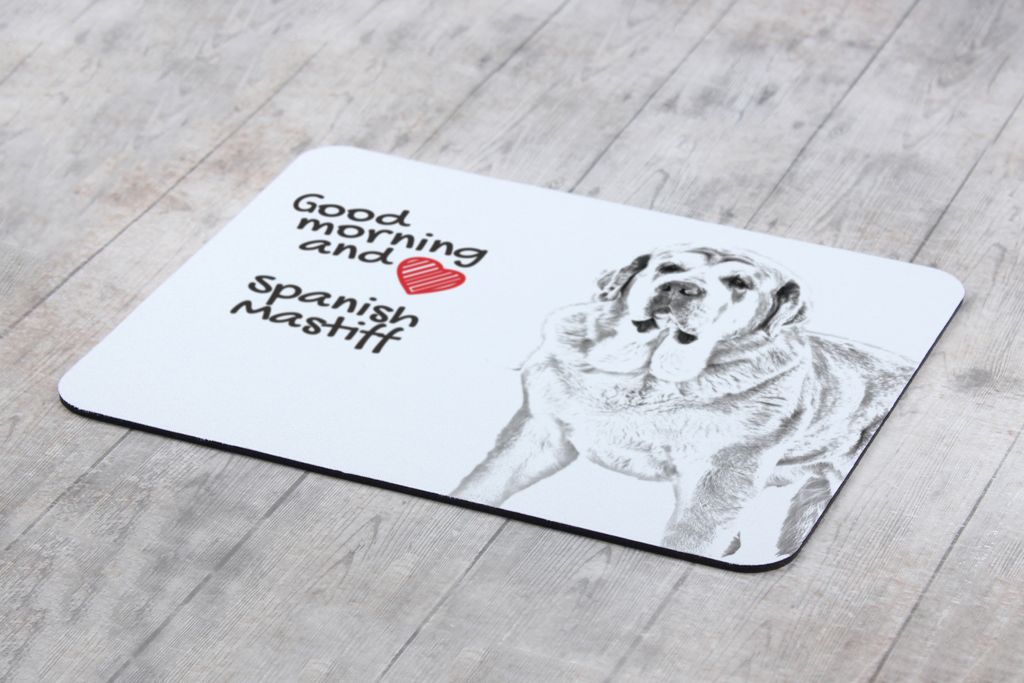 Spanischer Mastiff, Mastín aus León - Mauspad mit Druck, personalisiertes Mauspad mit Hund, einzigartiges Gadget für Büroangestellte von Art-Dog.