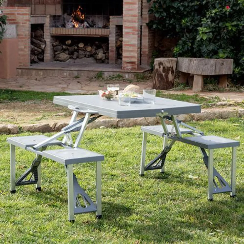 Ensemble mobilier de pique-nique pliable - Table et chaises d'appoint - 12