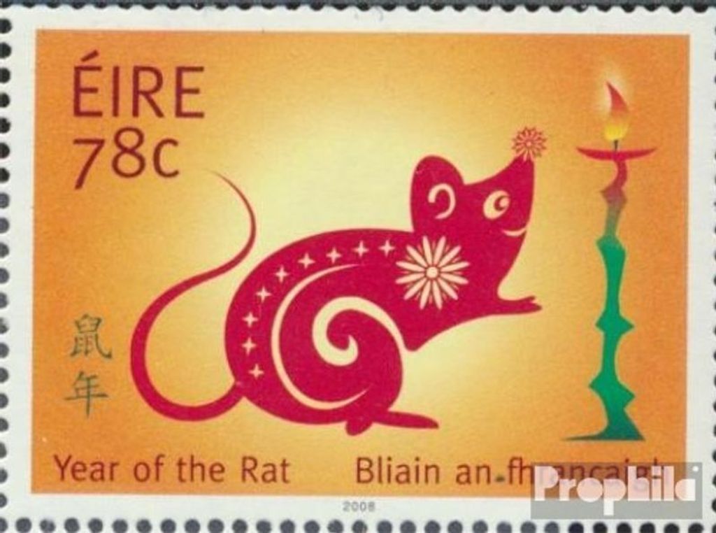 Briefmarken Irland 2008 Mi 1806 (kompl.Ausg.) postfrisch Jahr der Ratte