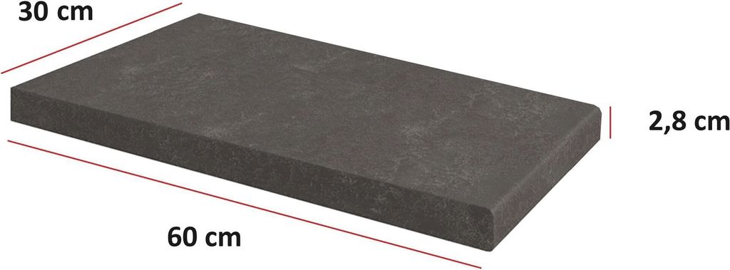 Küchen Arbeitsplatte Metallic Brown 30 cm 28 mm Bianca Grey Rose Küchenzeile