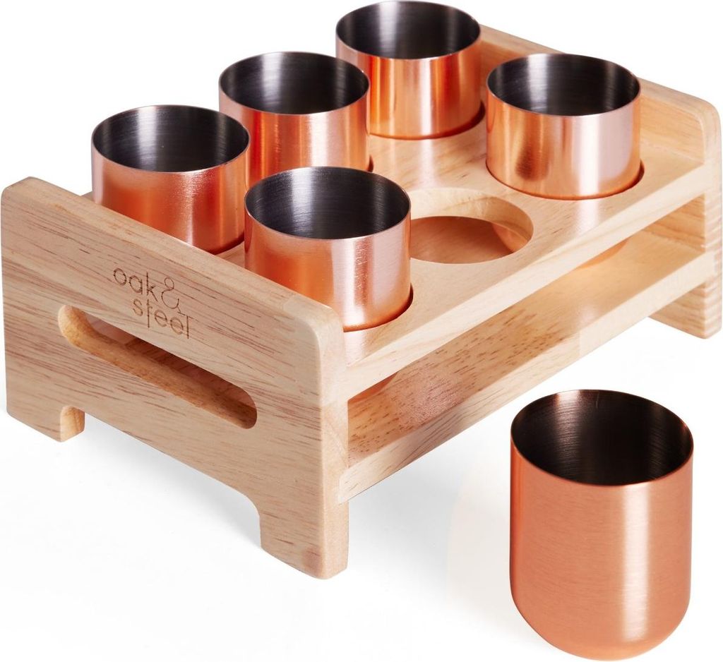 Oak & Steel Shotgläser 6er-Set Rosegold