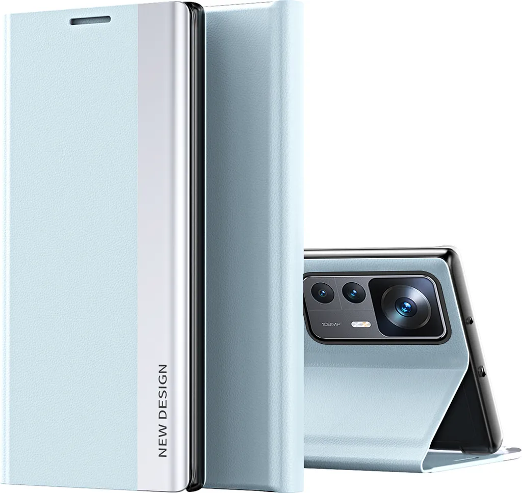 Custodia Xiaomi 12T Pro Blu | Cover Portafoglio in Pelle PU Magnetica