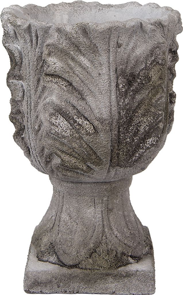 Clayre & Eef Blumentopf Ø 16x24 cm Grau Stein