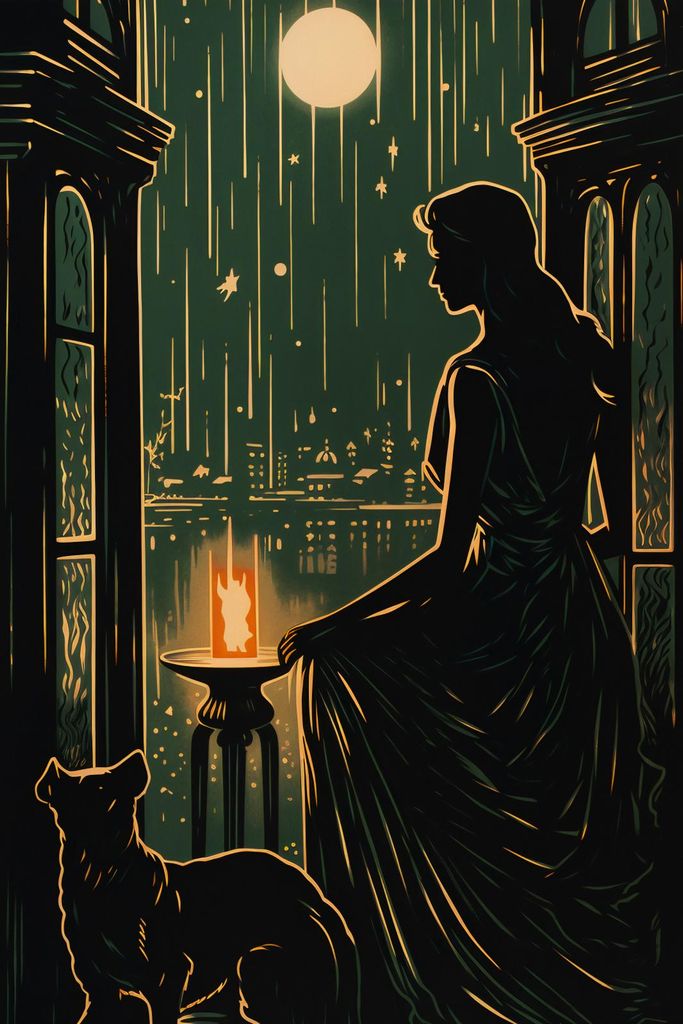 Plakat 30x45cm Nächtliches Flüstern