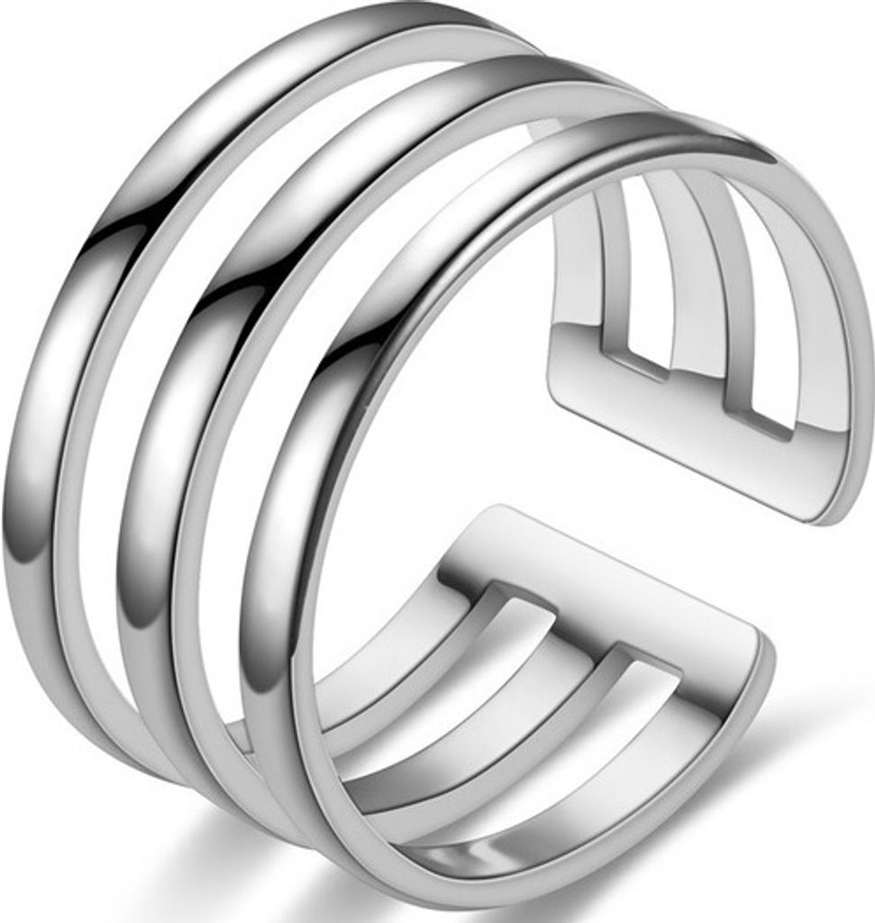 Eleganter Triplex-Ring aus Silber - Verstellbar und KP17263