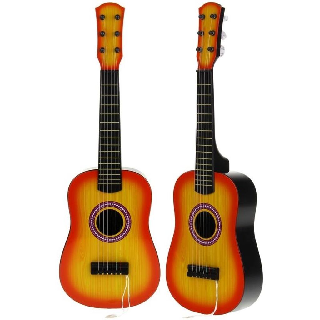Klassische 6-Saiter-Gitarre aus Kunststoff – gelb