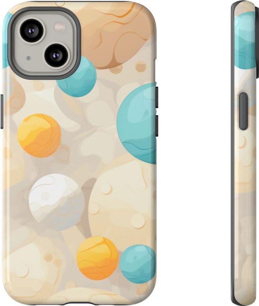 Buntes Kugelmuster in Marmoroptik – Hülle Kompatibel mit iPhone 14
