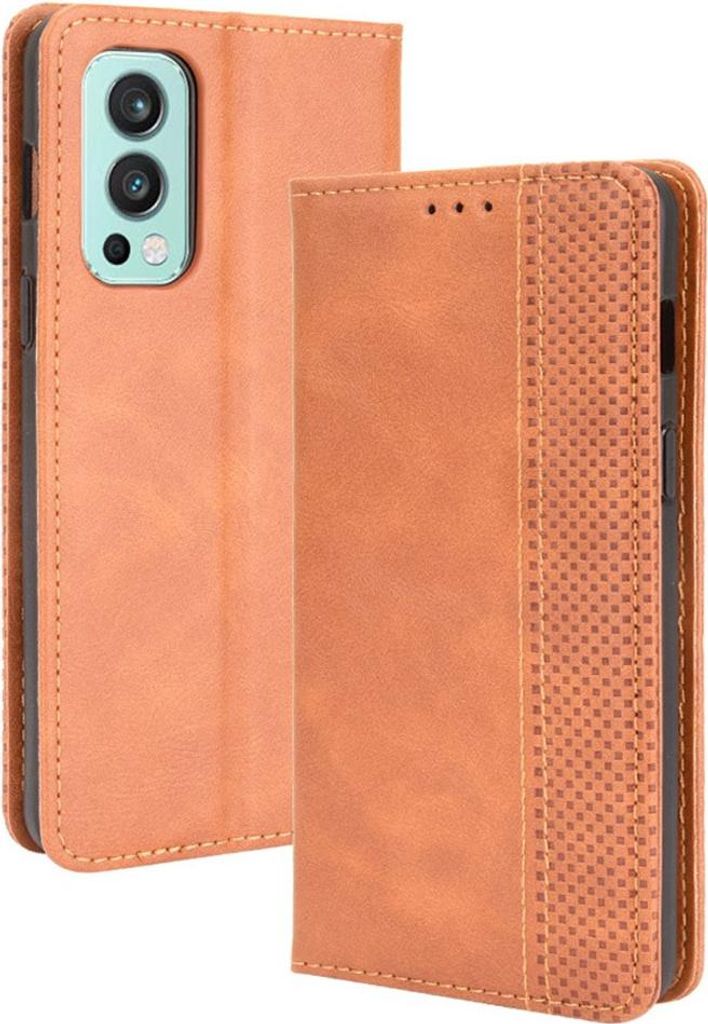 OnePlus Nord 2 Hülle - Coverup Vintage Style Klapphülle - Braun