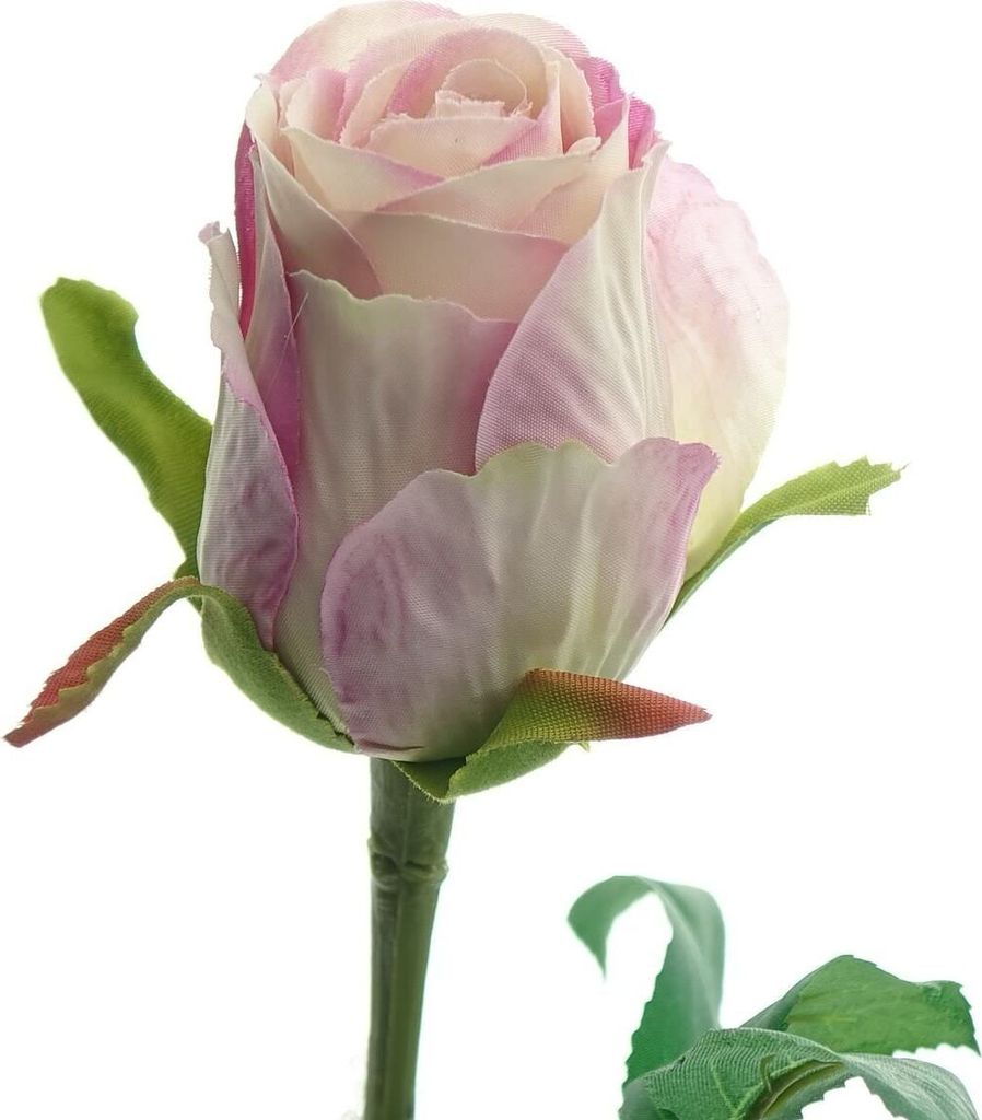 GASPER Rose Rosa - Creme - Weiß 45 cm - Kunstblumen