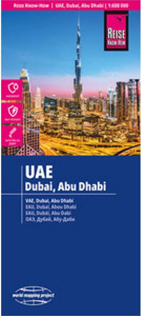 Reise Know-How Carte Émirats arabes unis 1:600.000 indéchirable
